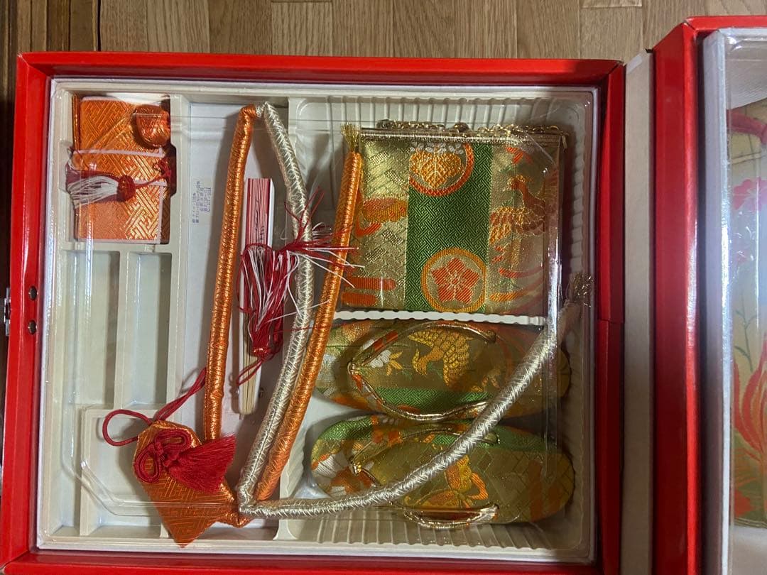 七五三　帯、小物　はこせこセット　箱付き