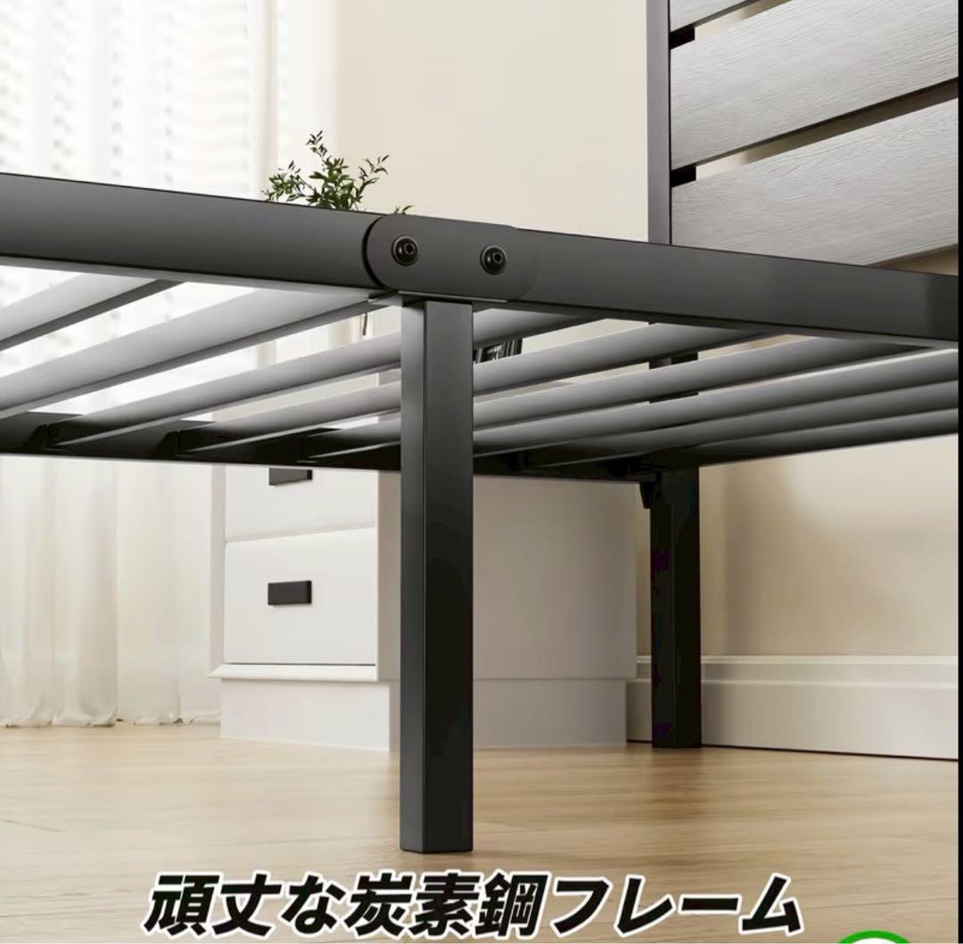 ベッドフレーム パイプベッド 収納 頑丈 安定性 耐久性 組み立て簡単 シングル