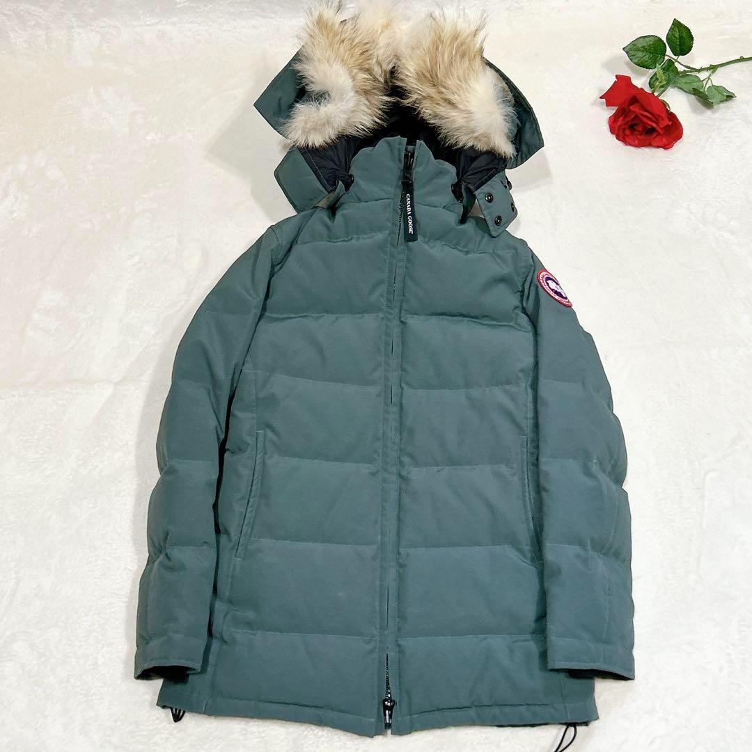 美品✨　カナダグース　ダウンジャケット　ファー　ベルビル　ライトグリーン