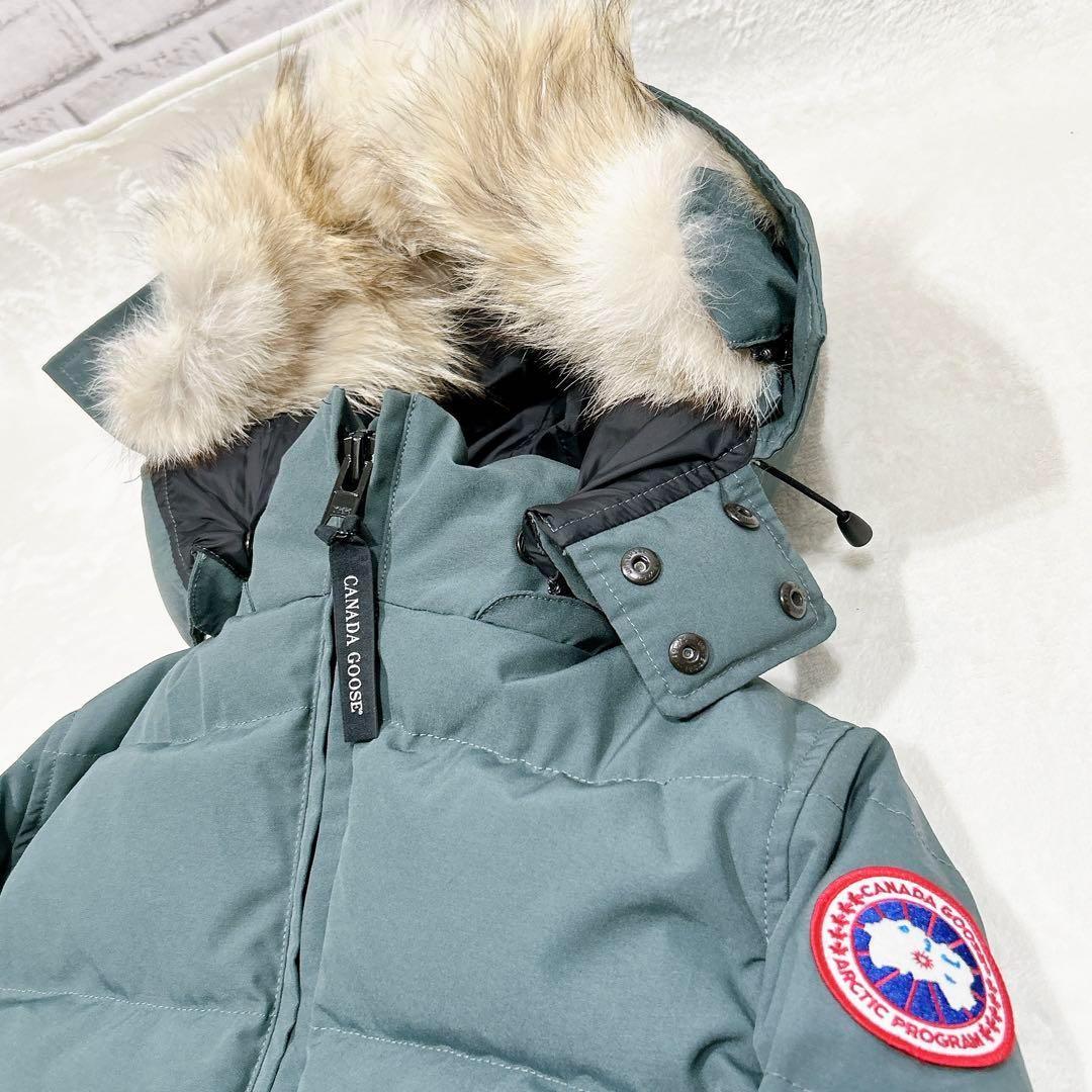 美品✨　カナダグース　ダウンジャケット　ファー　ベルビル　ライトグリーン