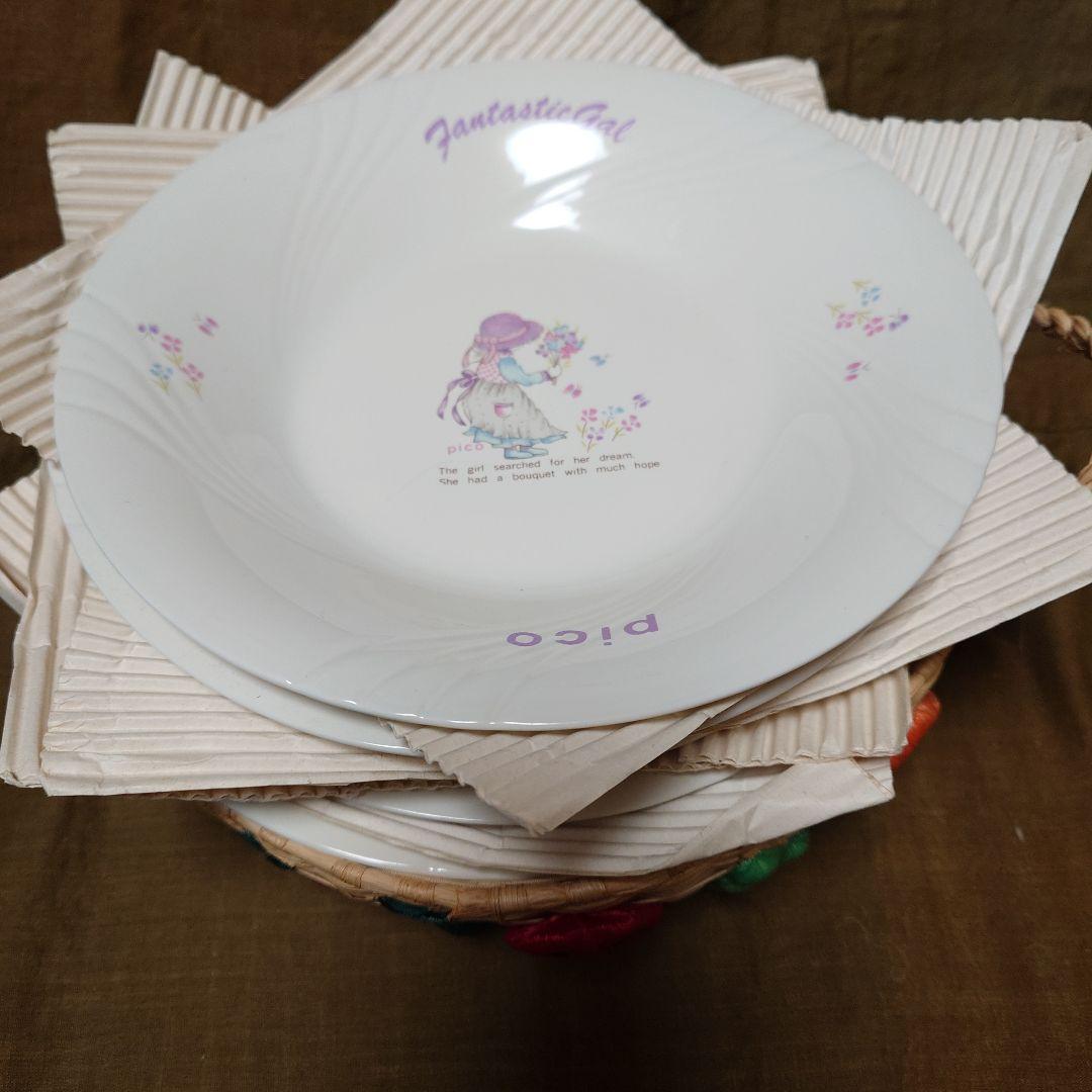 MARUKO バスケット入り陶器のお皿5枚セット