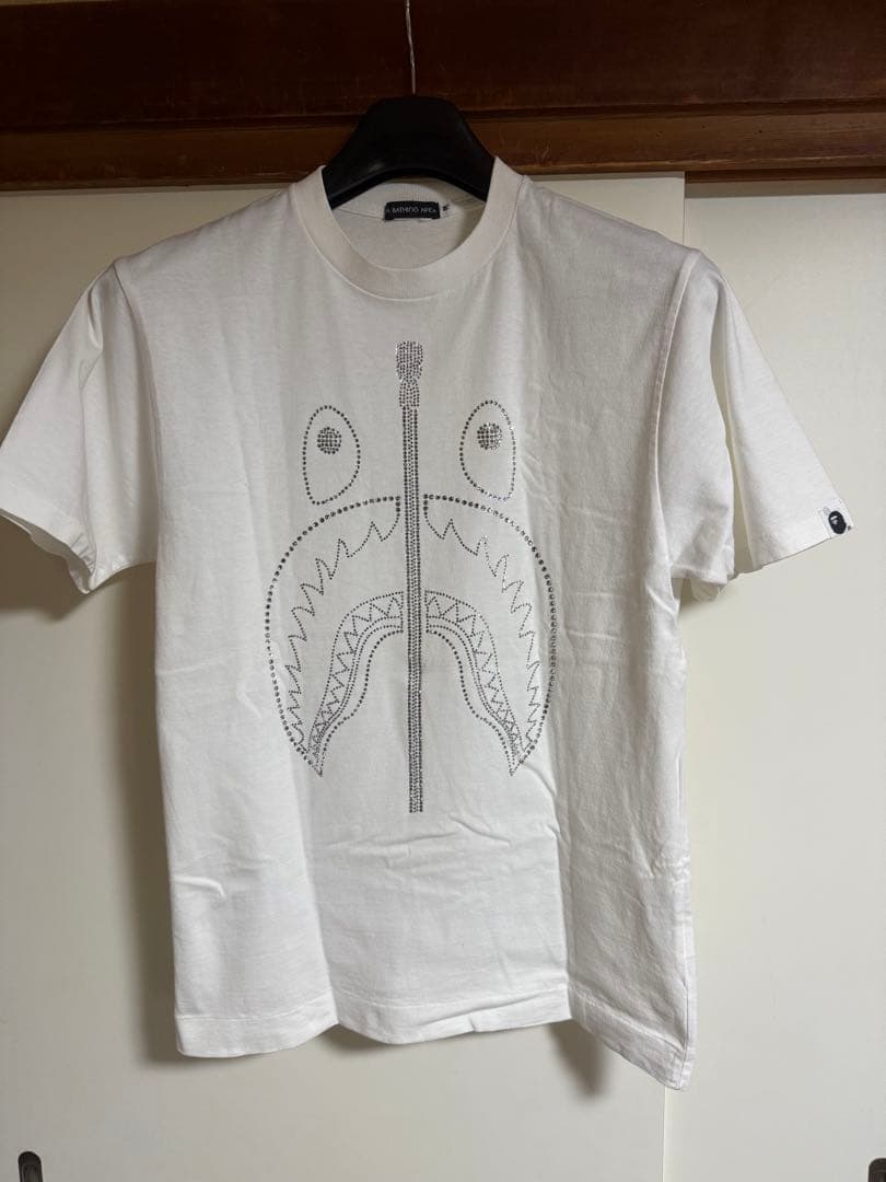 A BATHING APE スワロフスキー SHARK Tシャツ M