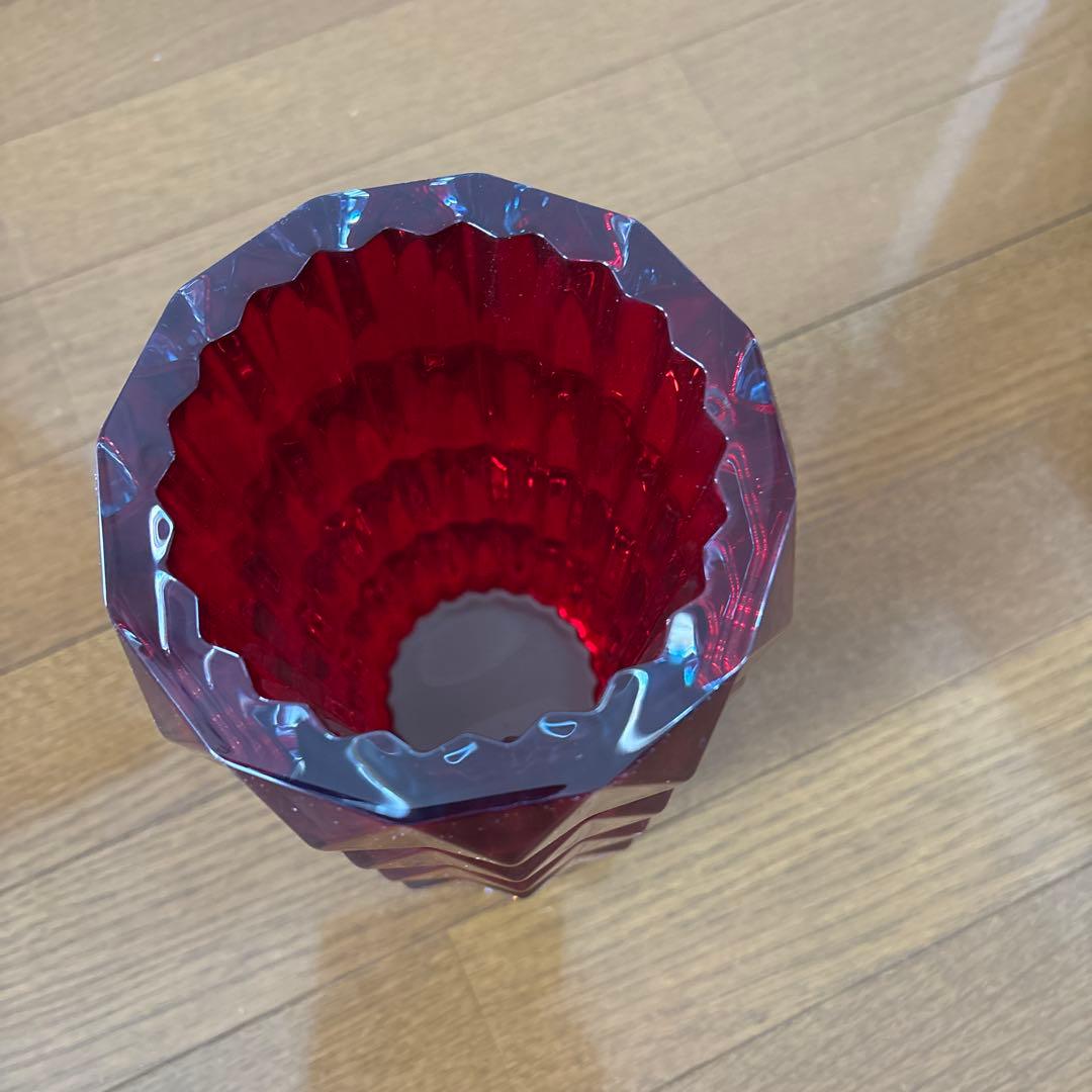 新品 Baccarat/バカラ ルクソール ラウンドベース レッド
