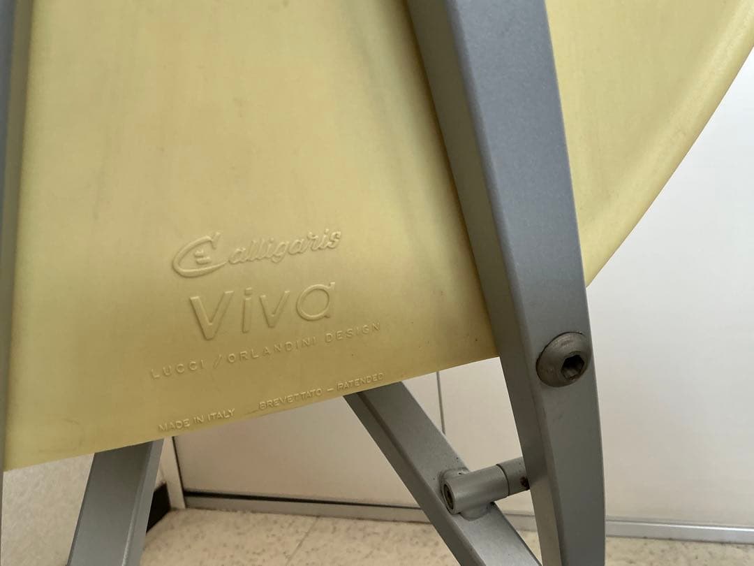 Calligaris Viva 折り畳みチェア　2脚ペア　黒・黄色