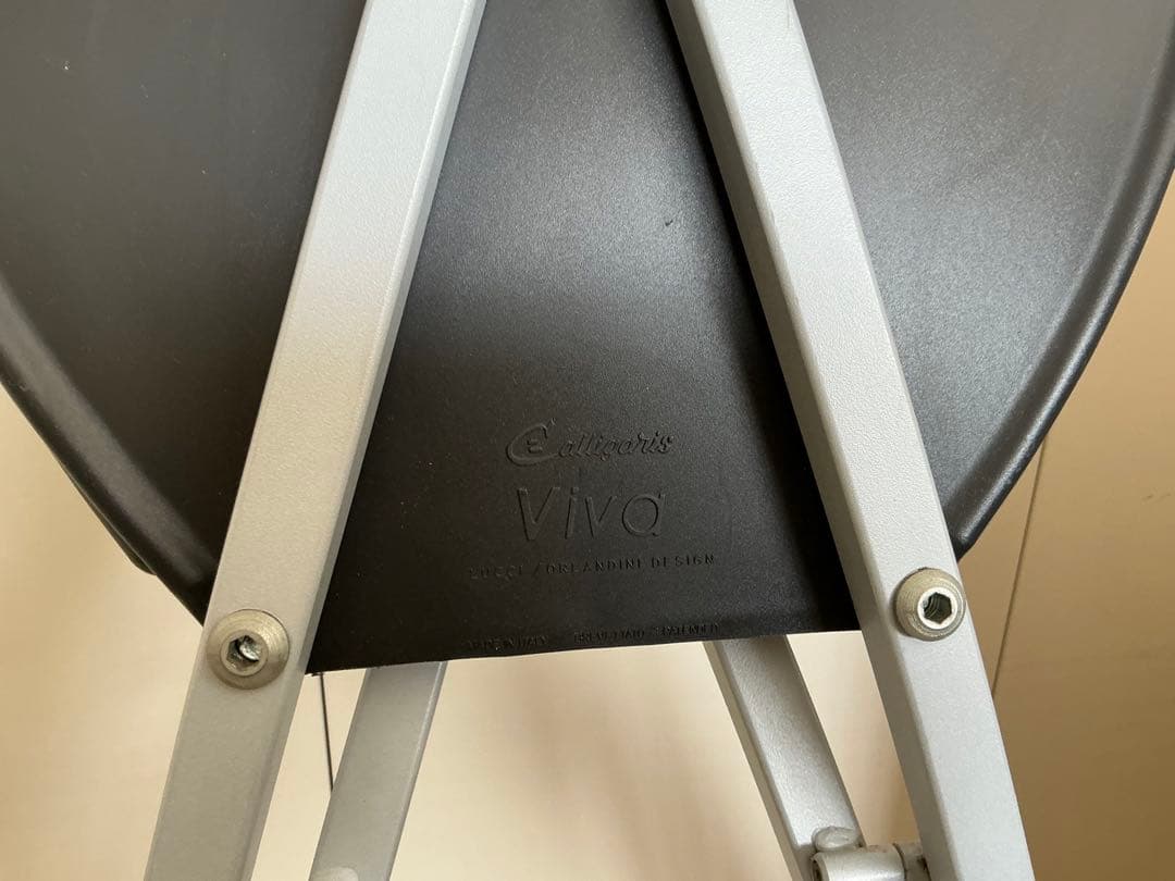 Calligaris Viva 折り畳みチェア　2脚ペア　黒・黄色