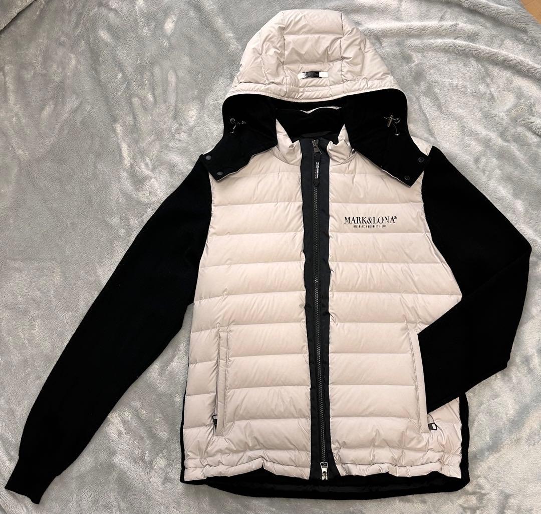 銀座SIX マークアンドロナ　ニット切替フーディーダウンジャケット　48（L）