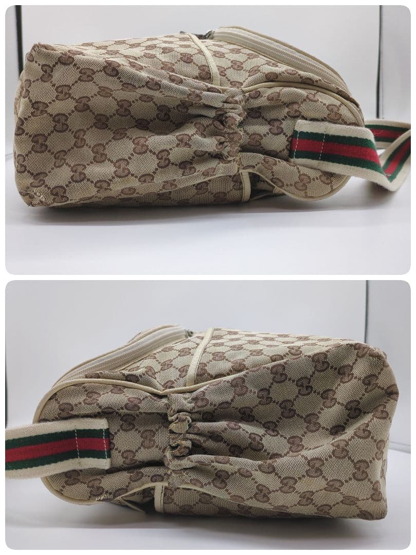 【入手困難・保存袋付】グッチ☆マザーバッグ GGキャンバス シェリーライン レア