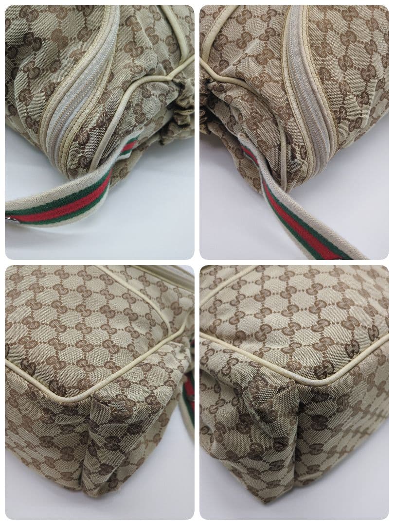 【入手困難・保存袋付】グッチ☆マザーバッグ GGキャンバス シェリーライン レア