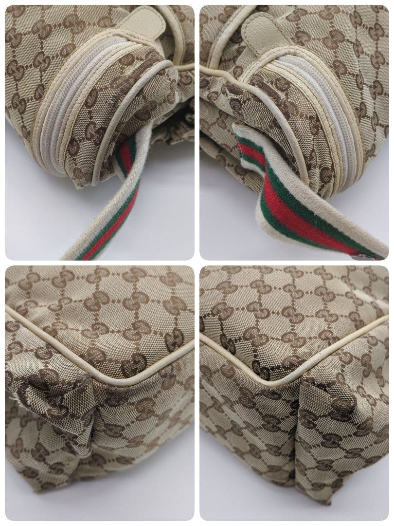 【入手困難・保存袋付】グッチ☆マザーバッグ GGキャンバス シェリーライン レア