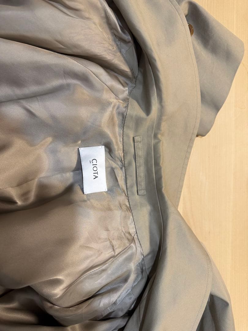 CIOTA / シオタ：スビンコットン ギャバジン タイロッケンコート