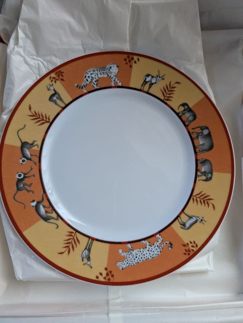 お値下げ！HERMES未使用品 Africaアフリカ　プレート　オレンジ