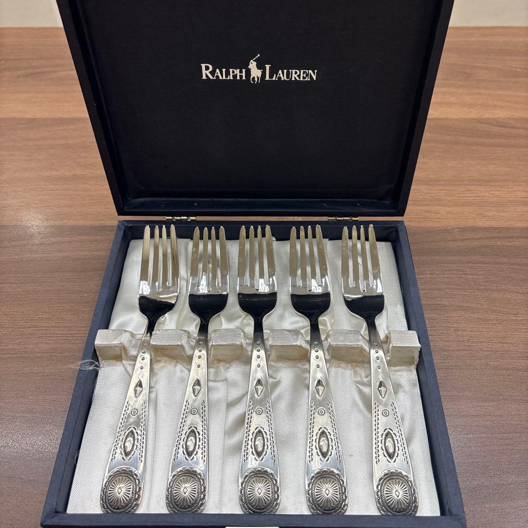ラルフローレン コンチョ ステンレス サラダ フォーク 5本セット カトラリー