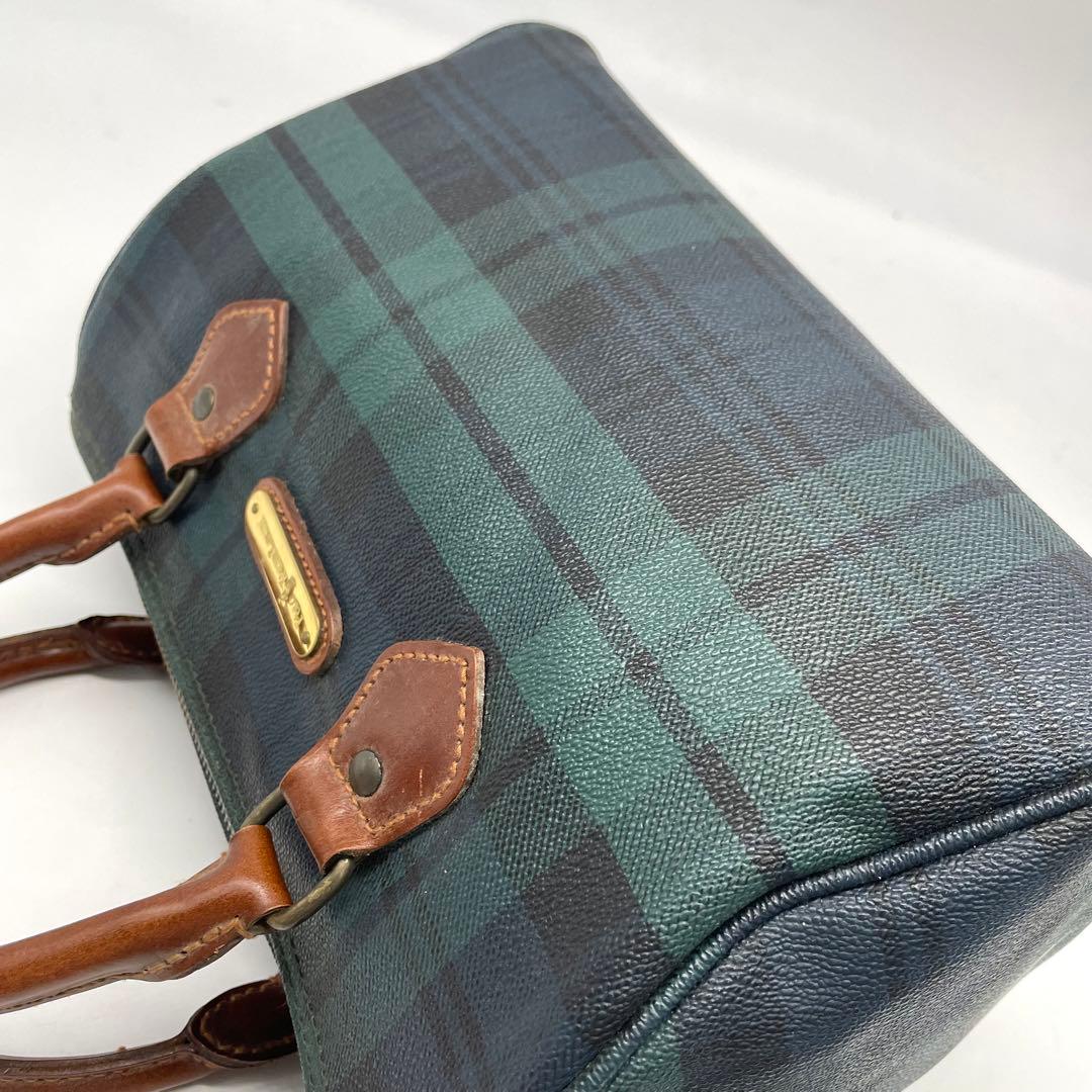 ラルフローレン ミニボストンバッグ ショルダー 2way チェック PVC 革