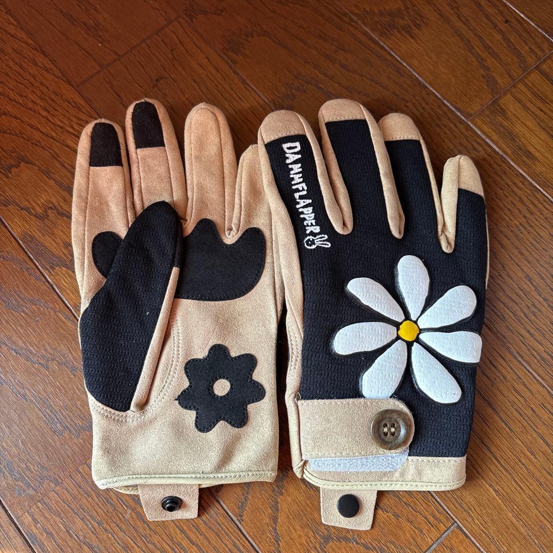 SUNUP フラワージェットヘルメット マットブラック＋グローブ