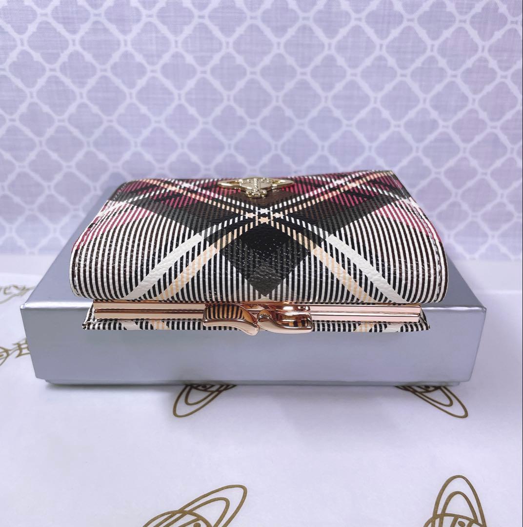 【可愛すぎ♡新品】可愛い ヴィヴィアン・ウエストウッド チェック 三折り財布