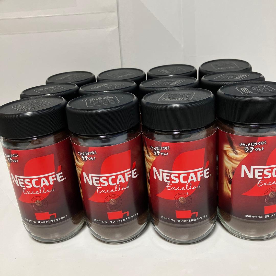 ネスカフェエクセラ　レギュラーソリュブルコーヒー　85杯分　170g × 12本