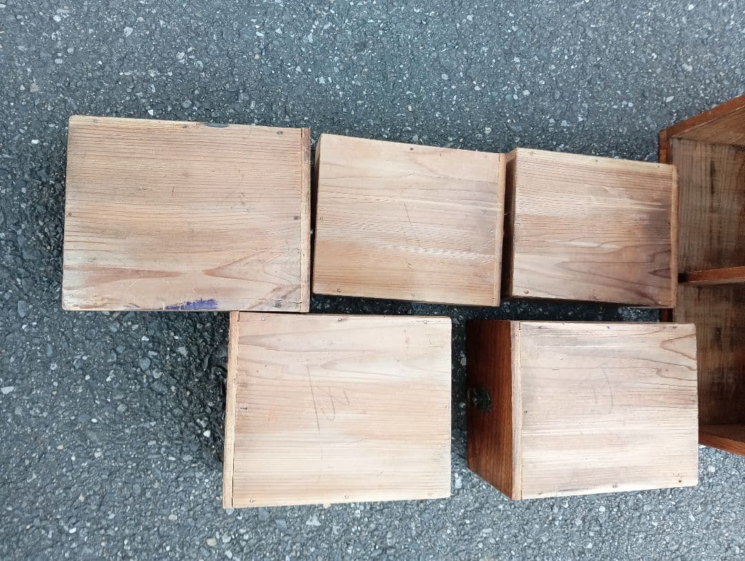 特*壺様 小引き出し　戦前　木製　欅　南満州鉄道株式会社の焼き印付き　戦時資料