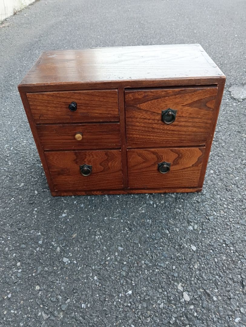 特*壺様 小引き出し　戦前　木製　欅　南満州鉄道株式会社の焼き印付き　戦時資料