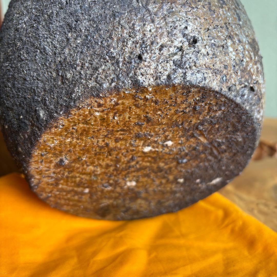 備前焼 太田富夫作 花瓶 花入れ 共箱 高さ24cm