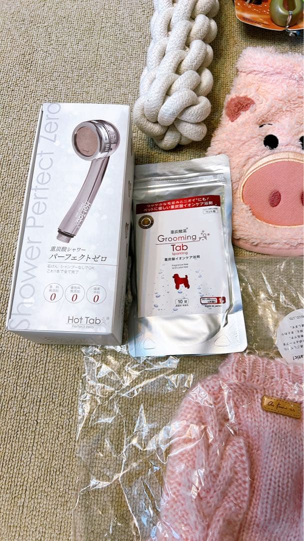 【犬用品まとめ売り】犬服・アクセサリーセットとブラシドライヤー　ジェラピケ等