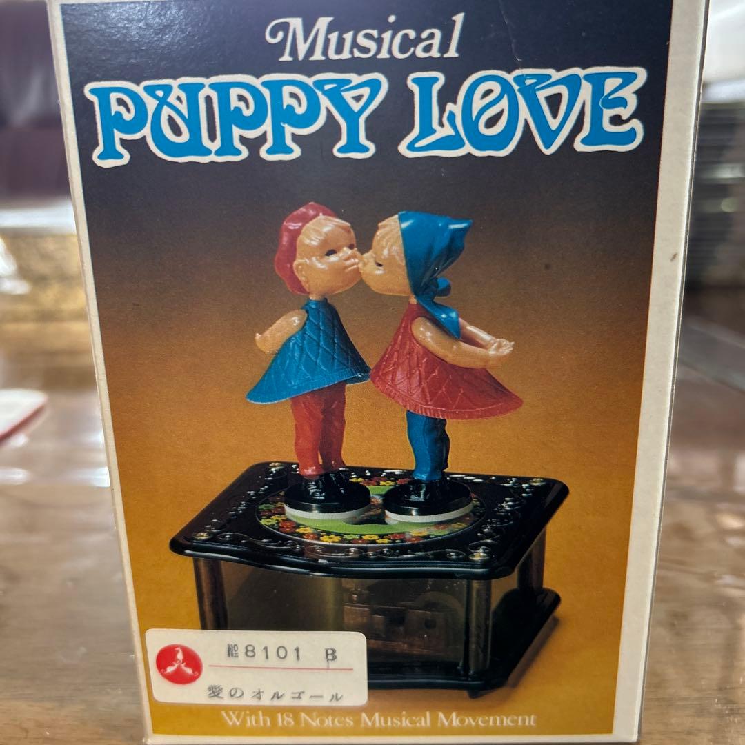 ✨未使用品　レトロ　オルゴール　キスドール　愛のオルゴール