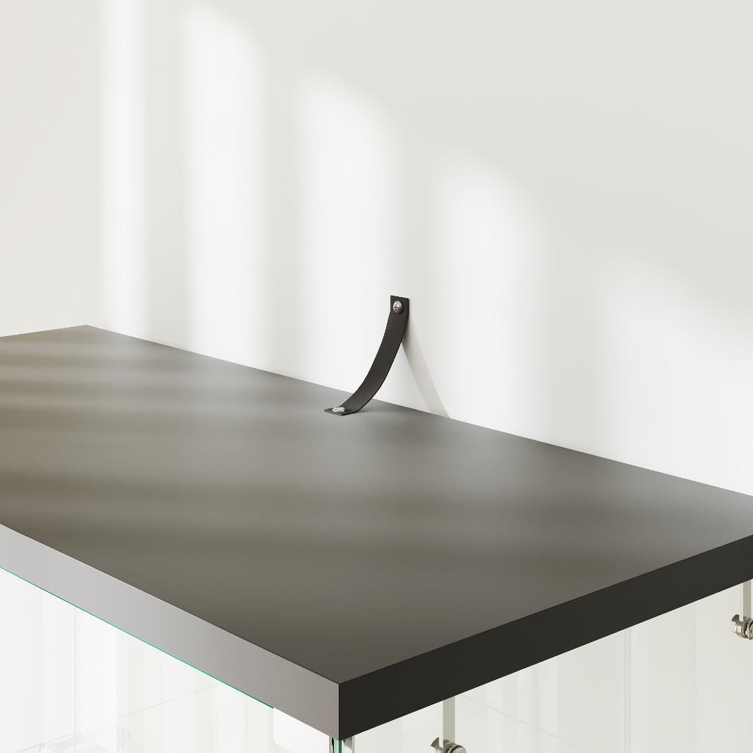 【ブラック】LED照明・引出し付 ガラス収納キャビネット4段 両開ドア