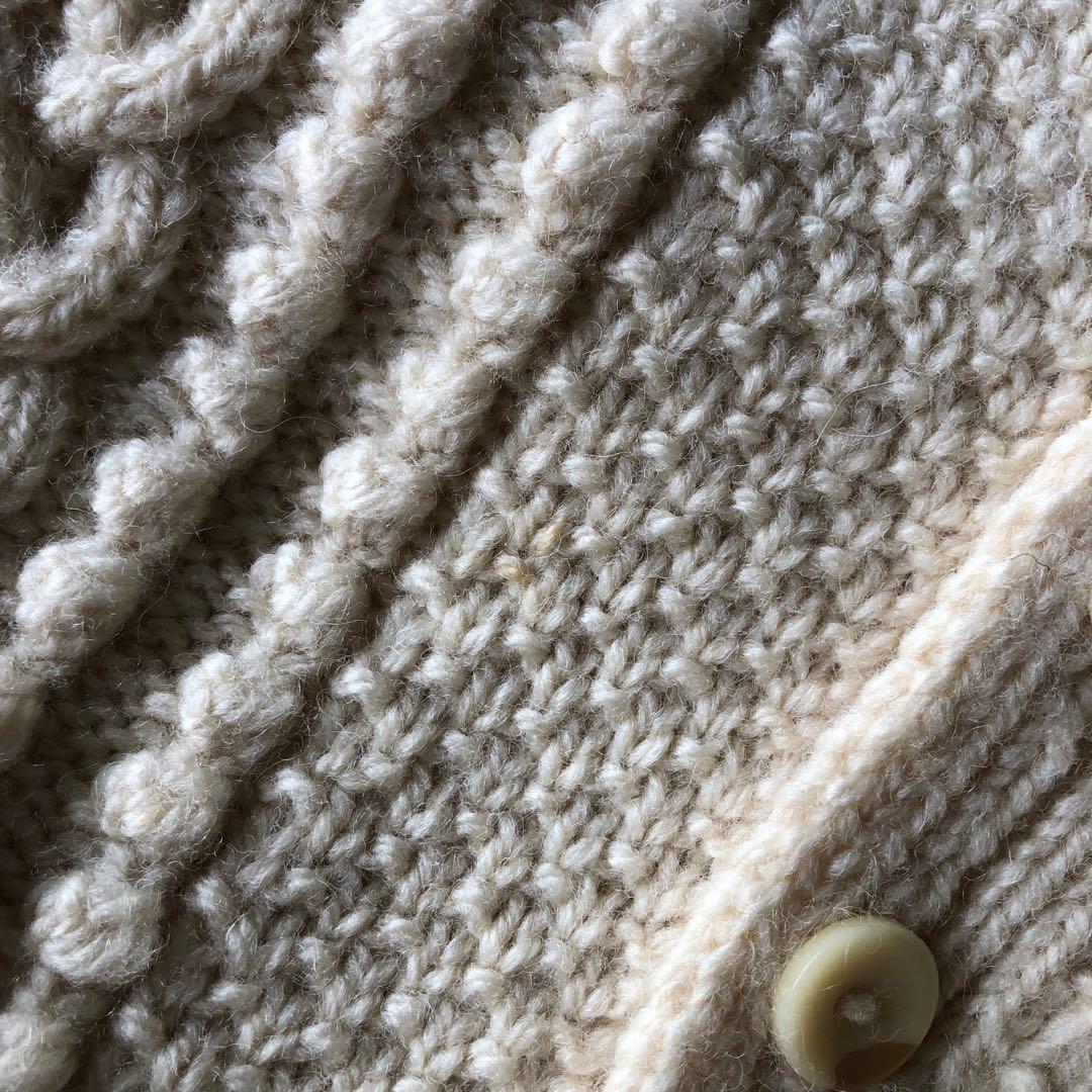 英国製　Craftcentre Cymru アランニット　カーディガン　厚手