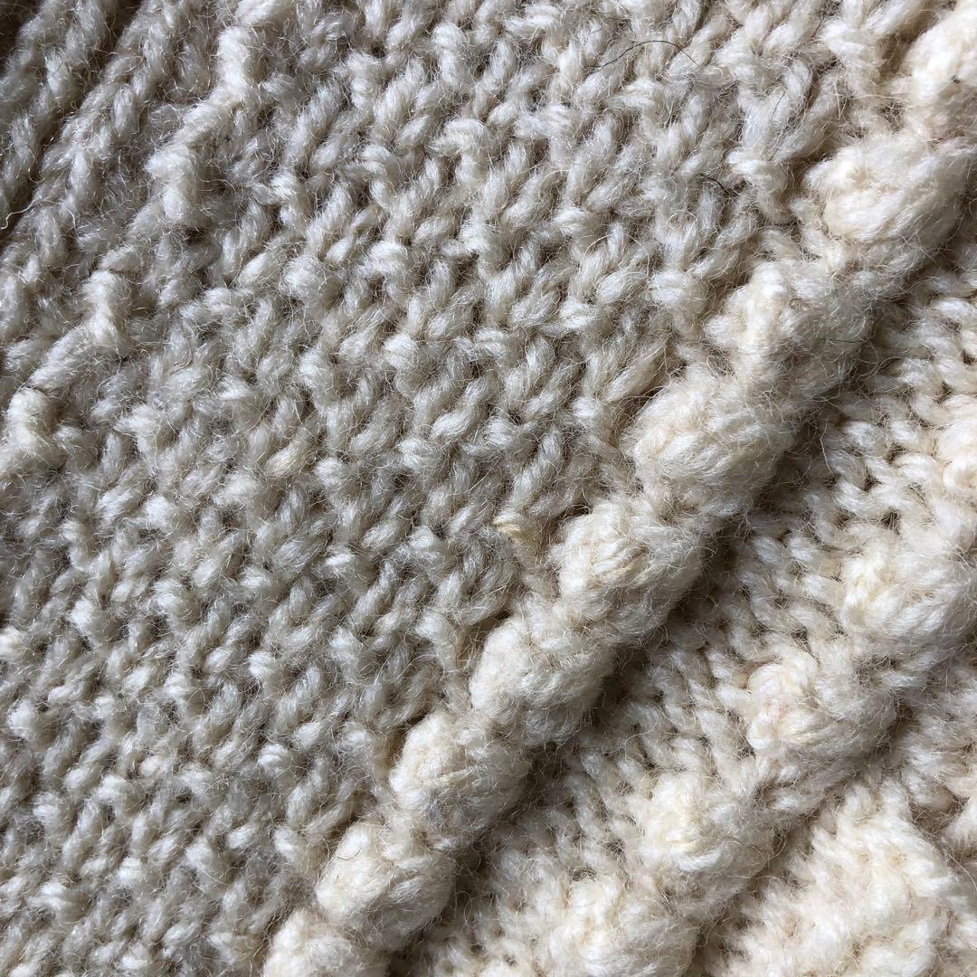 英国製　Craftcentre Cymru アランニット　カーディガン　厚手