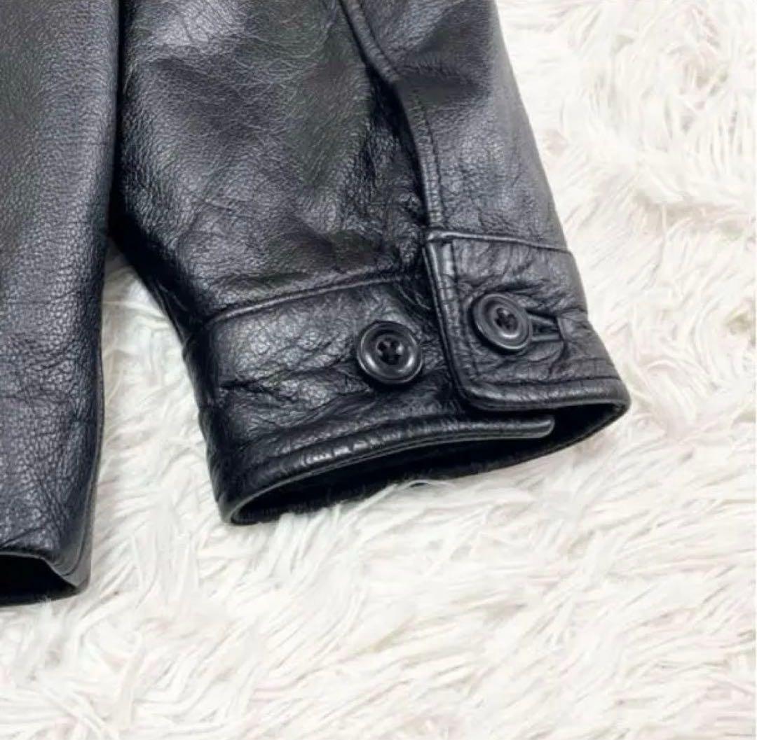 OLD GAP オールドギャップ 短丈 レザージャケット ブラック