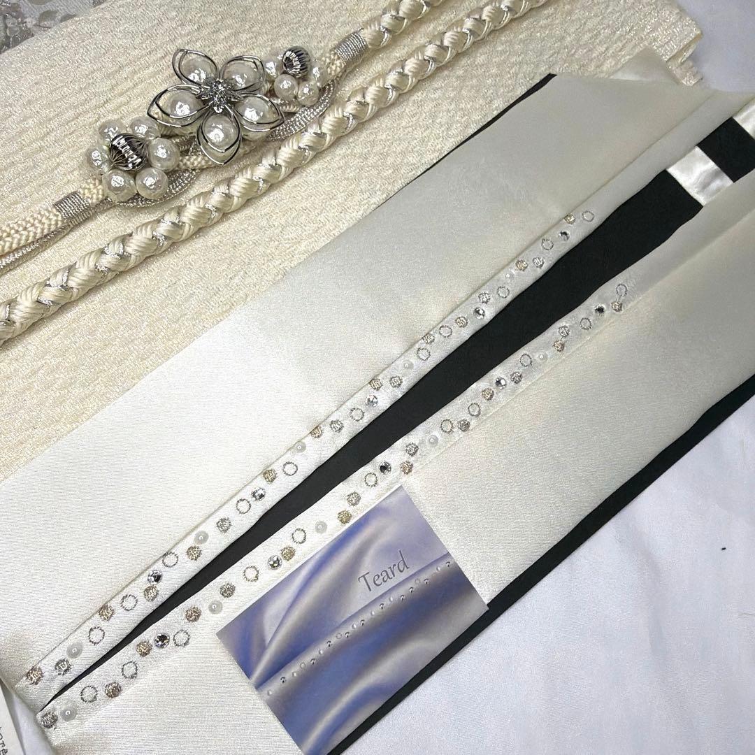 新品　2026年新作モデル　アイボリー　帯締め　帯揚げ　半襟　重ね襟　セット