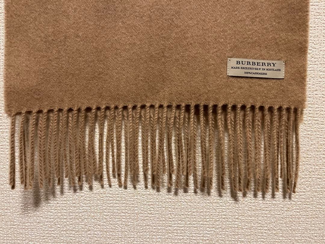 BURBERRY　バーバリー　マフラー　カシミア100％　キャメル　未使用に近い