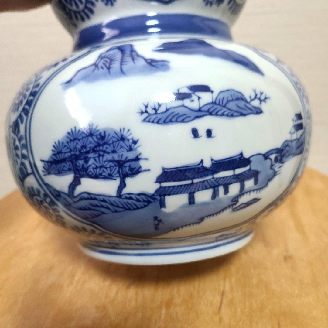 ひょうたん型壺 瓢箪 陶器 置物 花瓶 昭和レトロ 花器