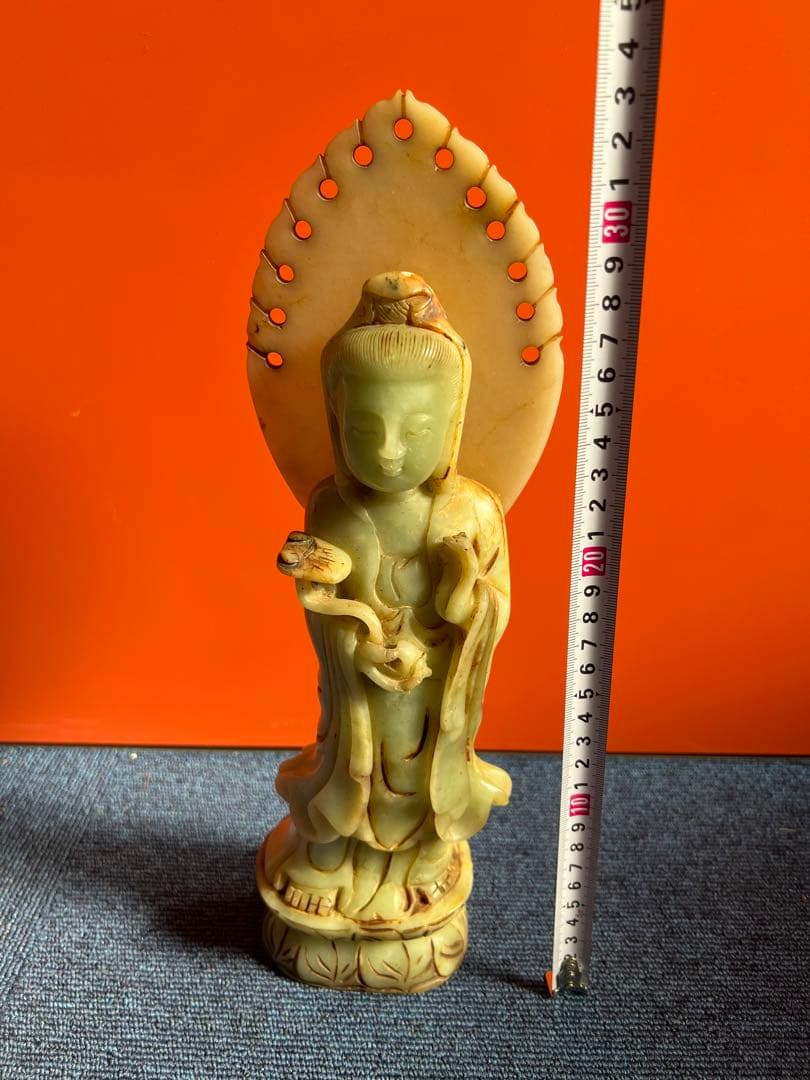 1293 特上彫 如意観音 観音菩薩 開運厄除 仏教美術 仏像 置物 彫刻工芸品