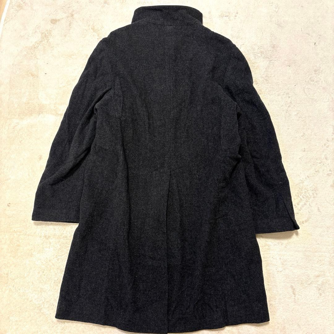 KENZO HOMME カシミヤ　ロングコート ハイネック 霜降りブラック　比翼