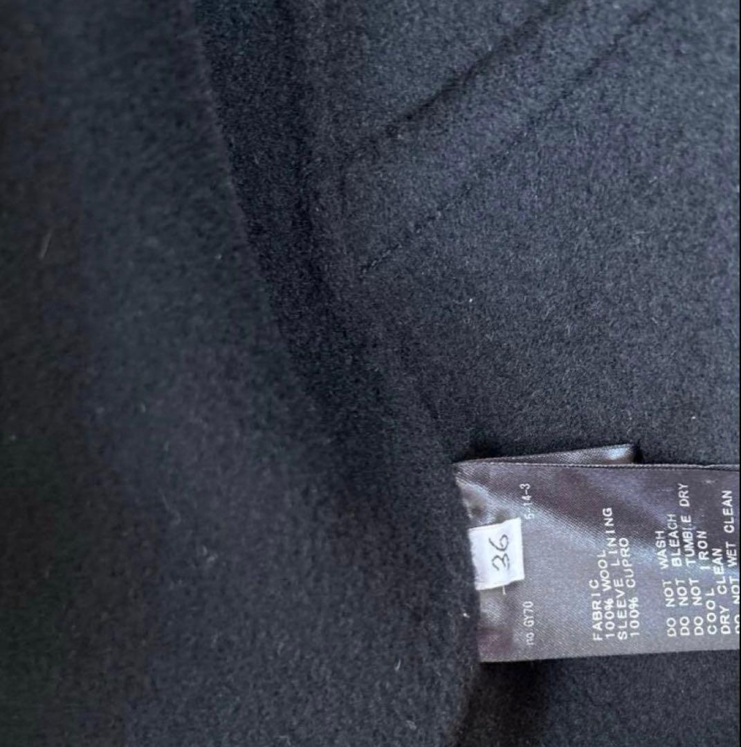 【美品】ミューズドゥーズィエムクラス　ノーカラーリバーロングコート36