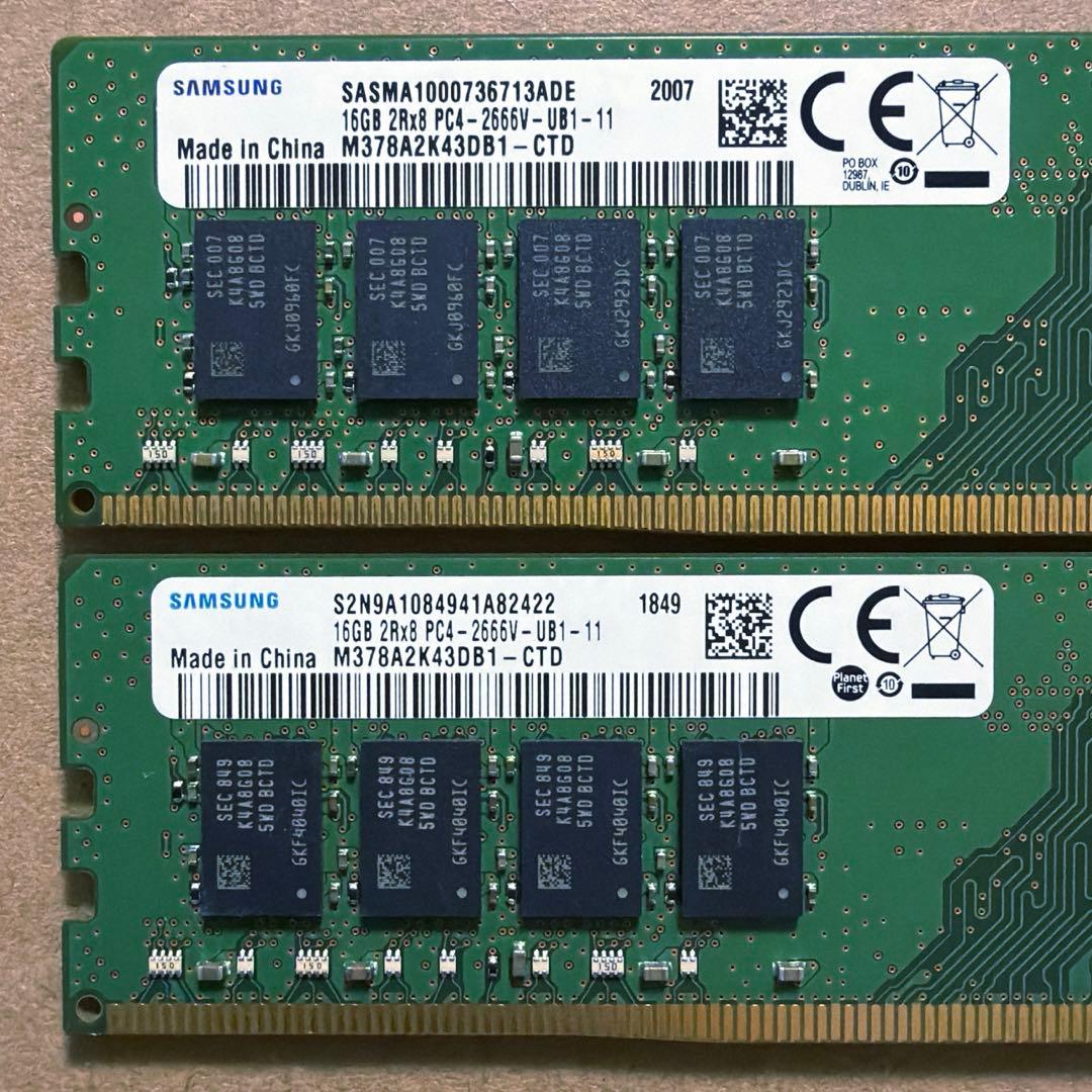 [11] デスクトップ PC メモリ16GBx2(32GB) DDR4 2666