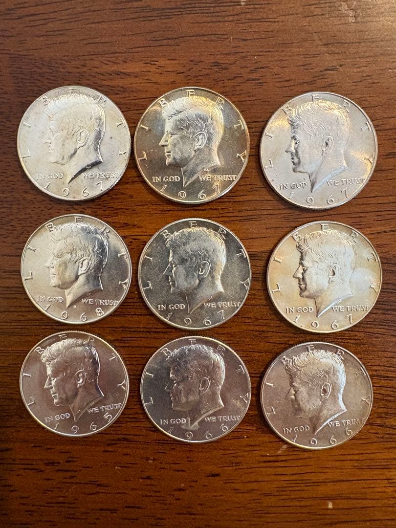 ケネディハーフダラー　銀貨　9枚セット#2