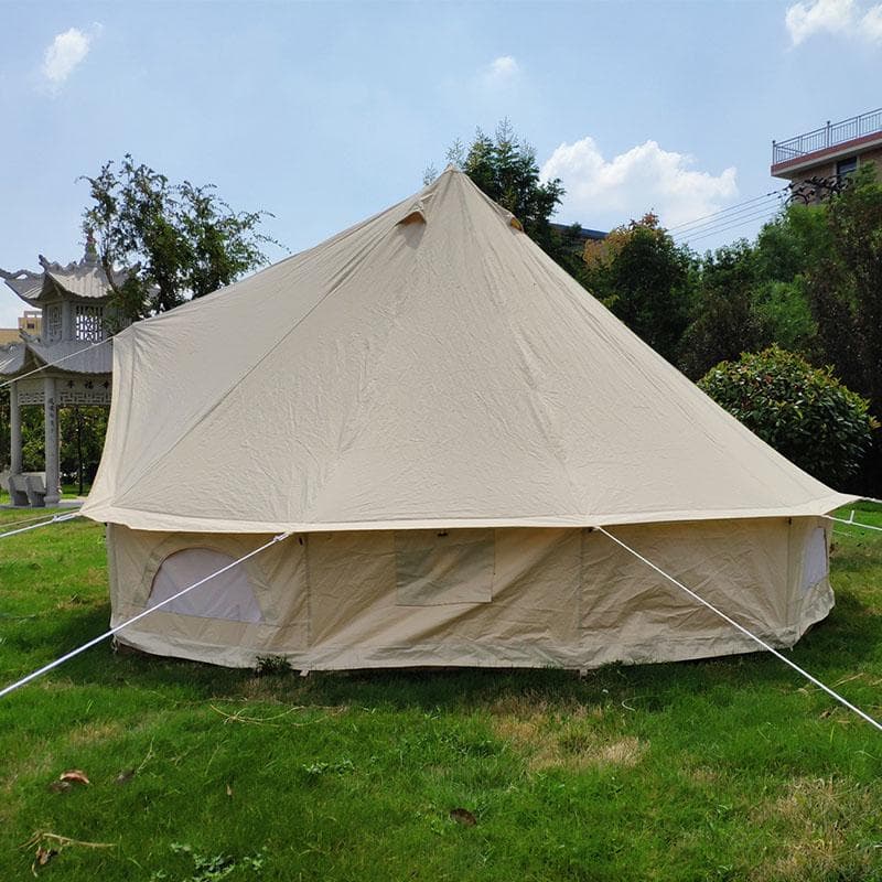 【新品・送料無料】グランデ  テント　コットン 素材　直径5m　8人就寝用