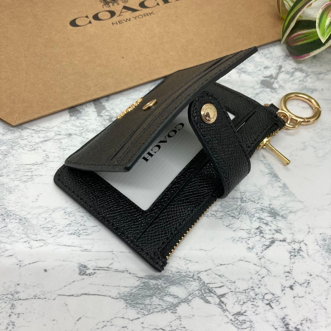 COACH コーチ　アタッチメント カード ケース　ブラック