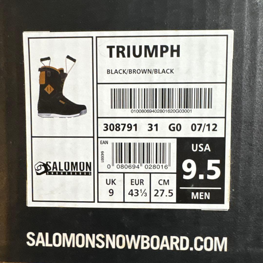SALOMON サロモン TRIUMPH スノーボードブーツ ブラック/ブラウン