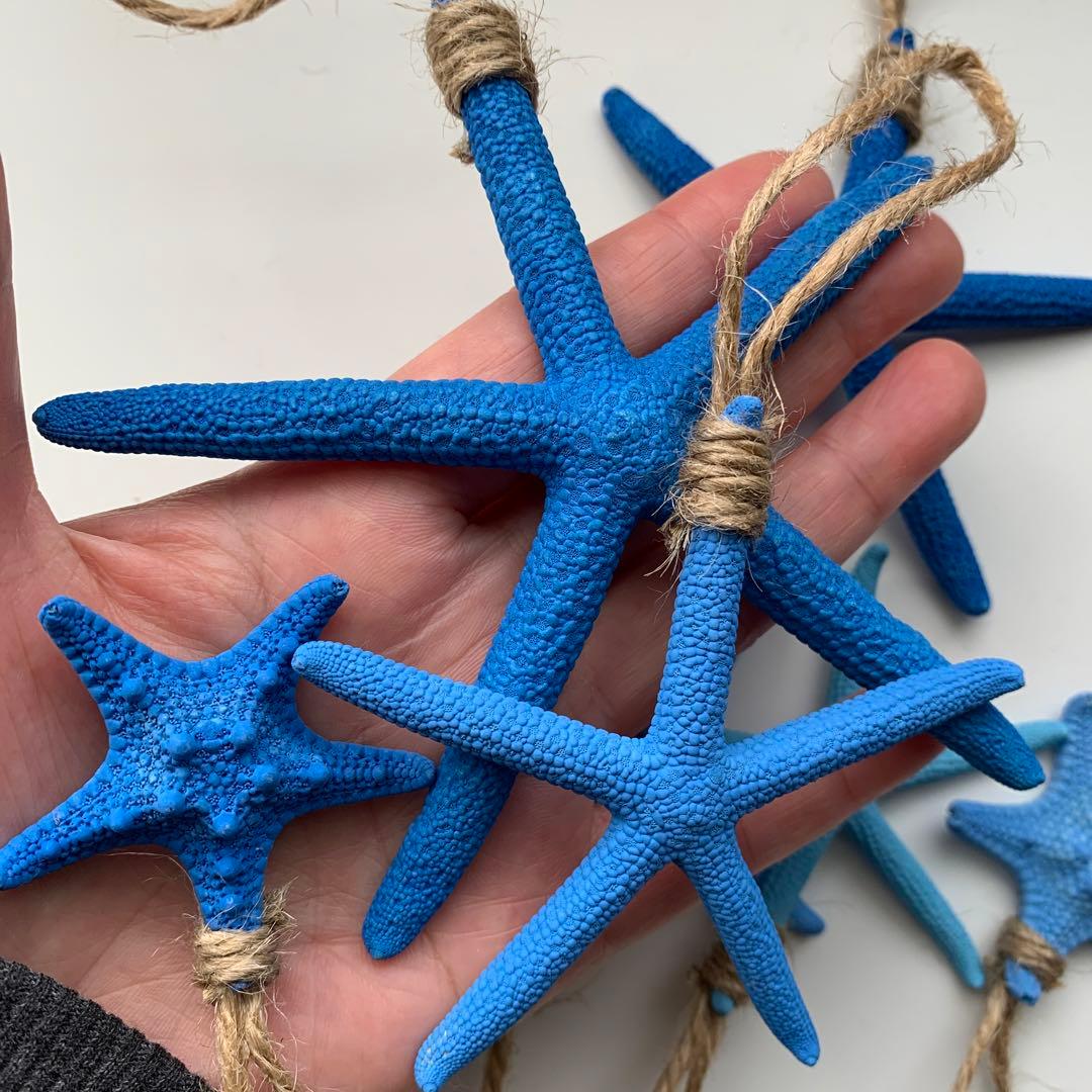 クリスマス　オーナメント　飾り　リース　流木　もみの木　青　ブルー　ハワイ　バリ