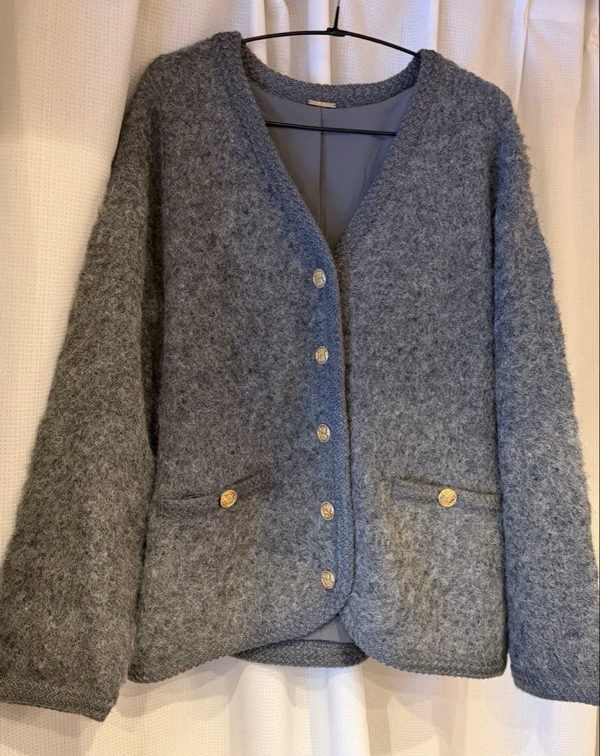 美品♡ ファーライクミドルニットジャケット