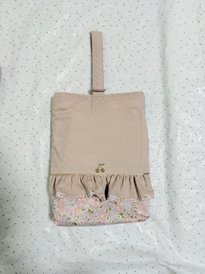 ドットミニヨン×ミシェル　レッスンバック上履き入れ体操服袋ハンドメイド