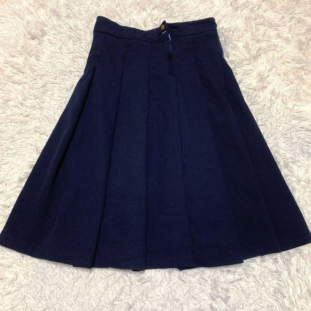 美品✨コムデギャルソン　コムコム　プリーツスカート　タック　フレア　膝下　S 黒