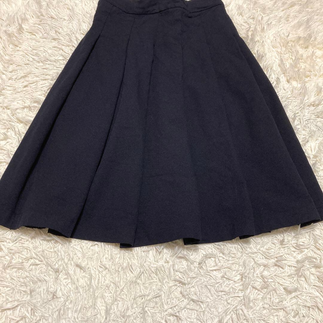 美品✨コムデギャルソン　コムコム　プリーツスカート　タック　フレア　膝下　S 黒