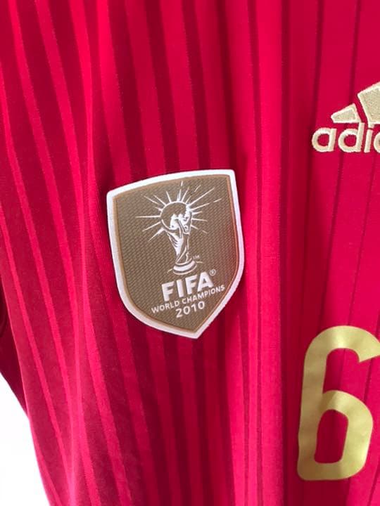 正規品adidas スペイン代表「6」アンドレス・イニエスタ 半袖Mユニフォーム