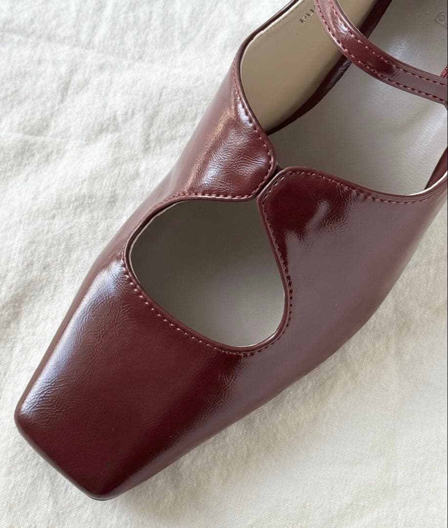 新品 POMUM&ARTS squaretoe maryjane pumps M