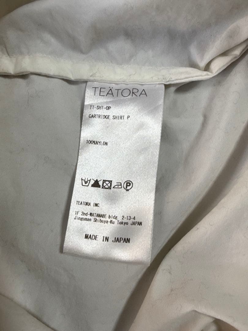 TEATORA CARTRIDGE SHIRT P White ホワイト