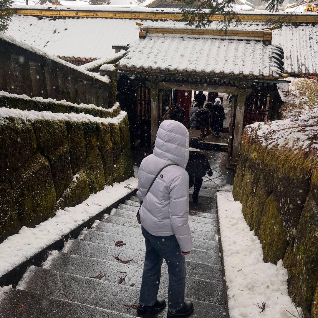 THE NORTH FACE フード付きダウンジャケット ホワイト