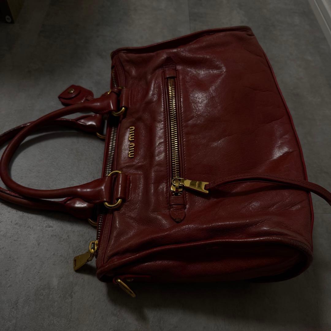 【希少カラー‼️】miumiu ハンドバック　レザー　ピンク